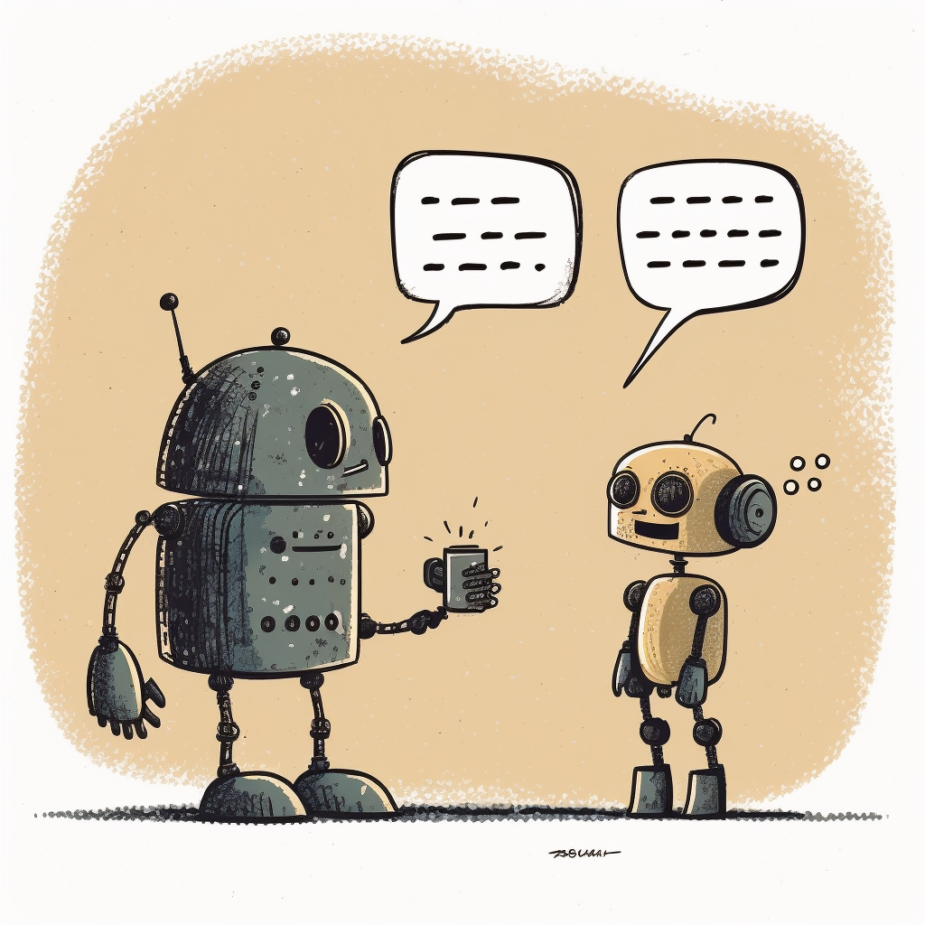 Two robots talking as an image for a quick Guide to Text-to-Speech with Python
