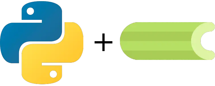 Python logo and Celery logo